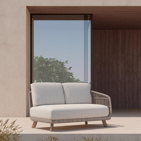 Azzurro Living Sicily rope sofa on a modern covered patio