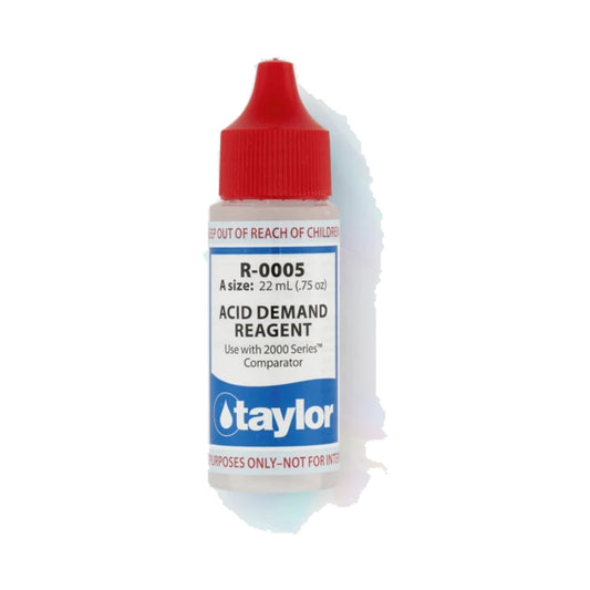 One 0.75 oz bottle of Taylor Acid Demand Reagent, 2000 Series