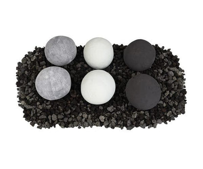 Athena 4 inch cannonballs shown as a mixed group, CB4-8 series