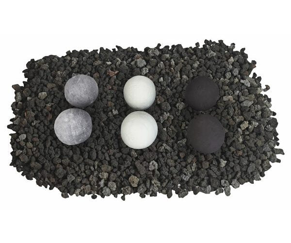 Athena 2 inch cannonballs shown as a mixed group, CB2-12 series