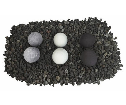 Athena 2 inch cannonballs shown as a mixed group, CB2-12 series