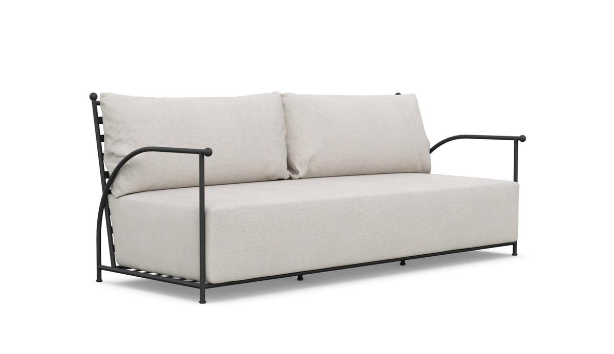 Athens High Back 3 Seat Sofa, Noir