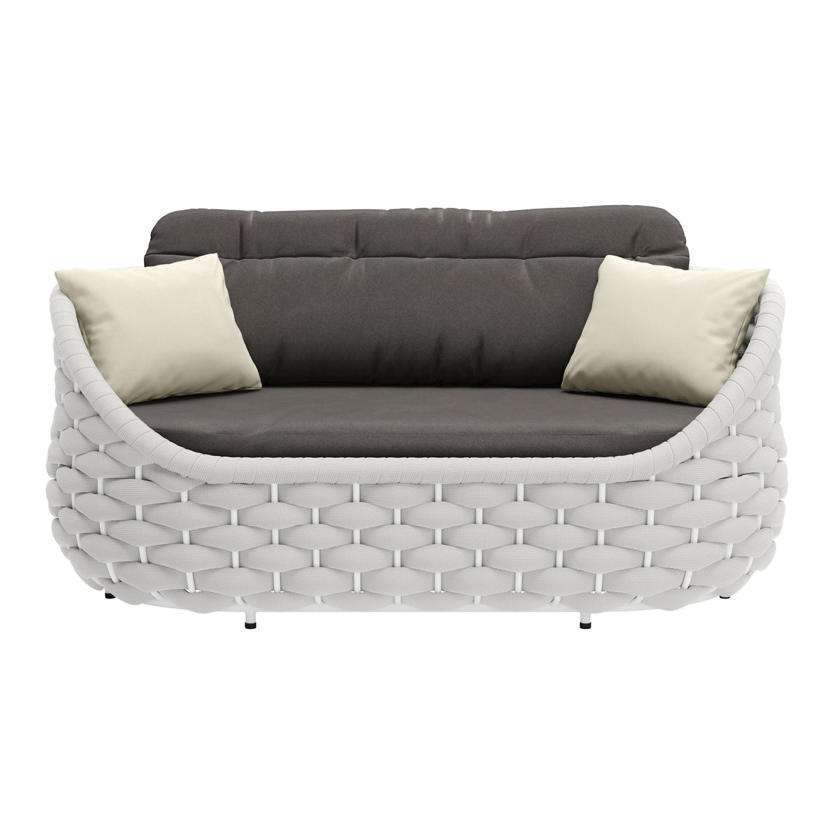 Coral Reef Outdoor Patio Loveseat, Gray