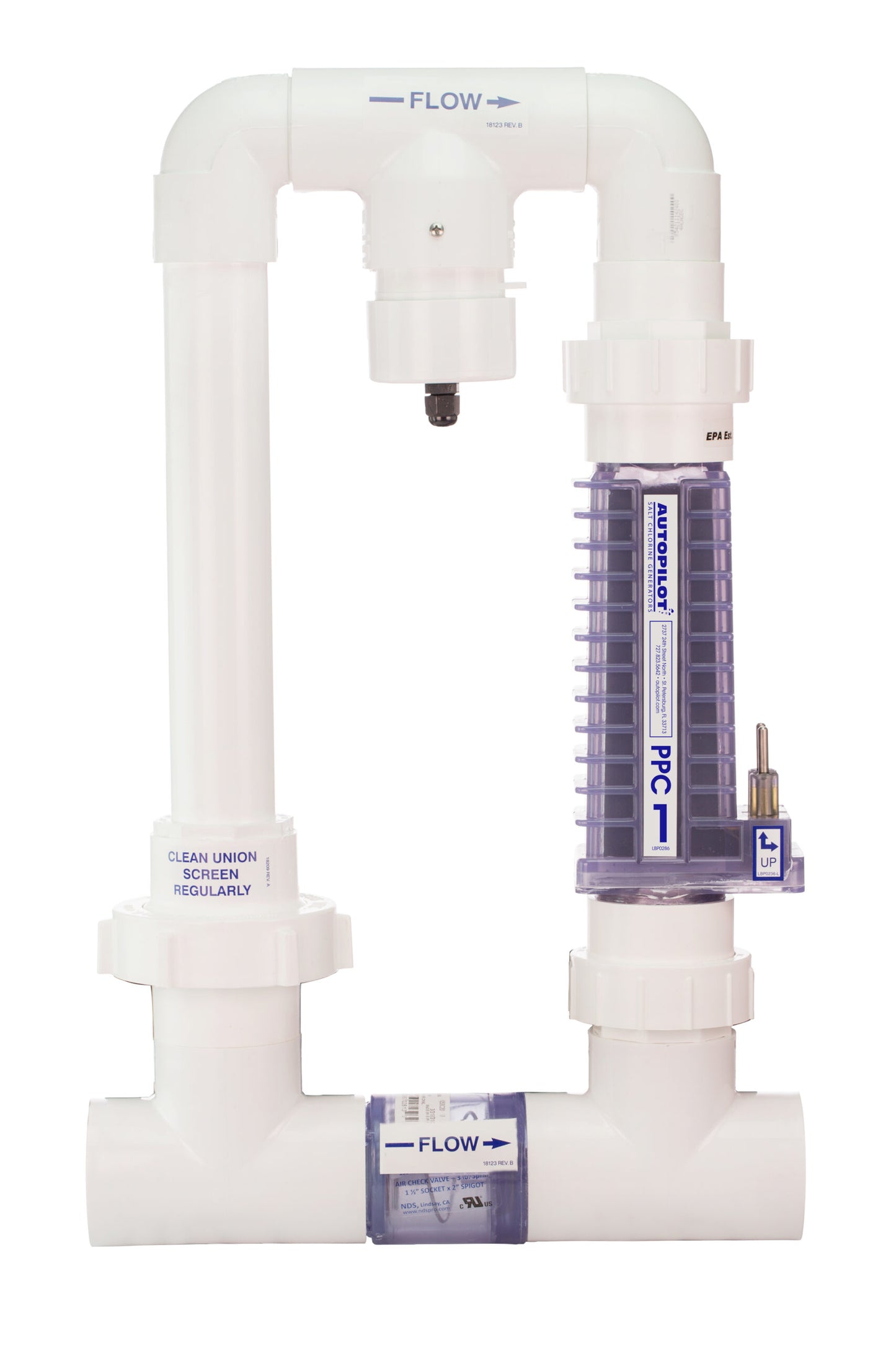 Autopilot salt cell and manifold assembly