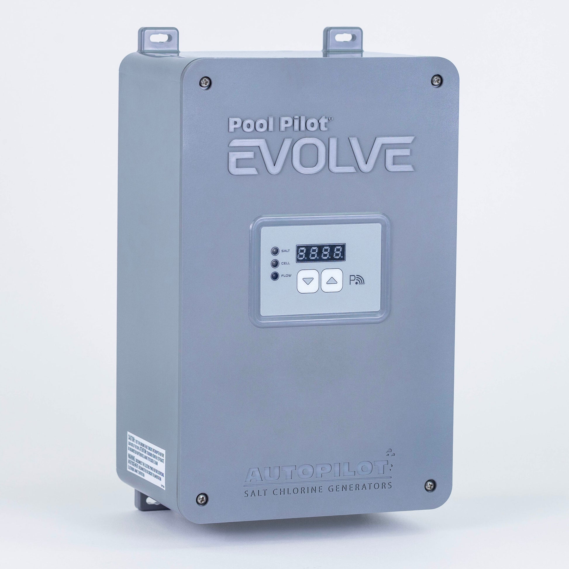 AutoPilot Pool Pilot Evolve salt chlorine generator power center side view with ventilation ports