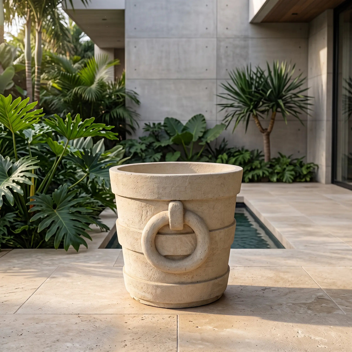 Anderson Teak Aztec Round Medium Planter