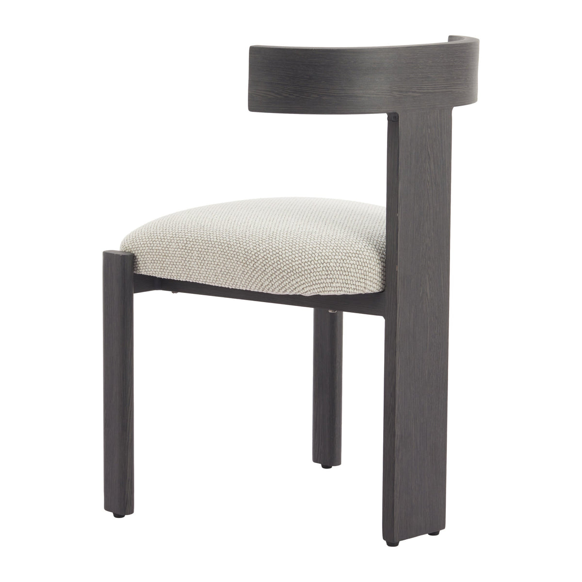 Tiana Outdoor Patio Dining Chair, Black & Beige