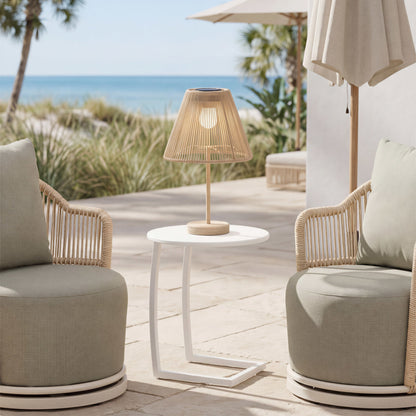 Lumika Outdoor Solar Table Lamp, Beige