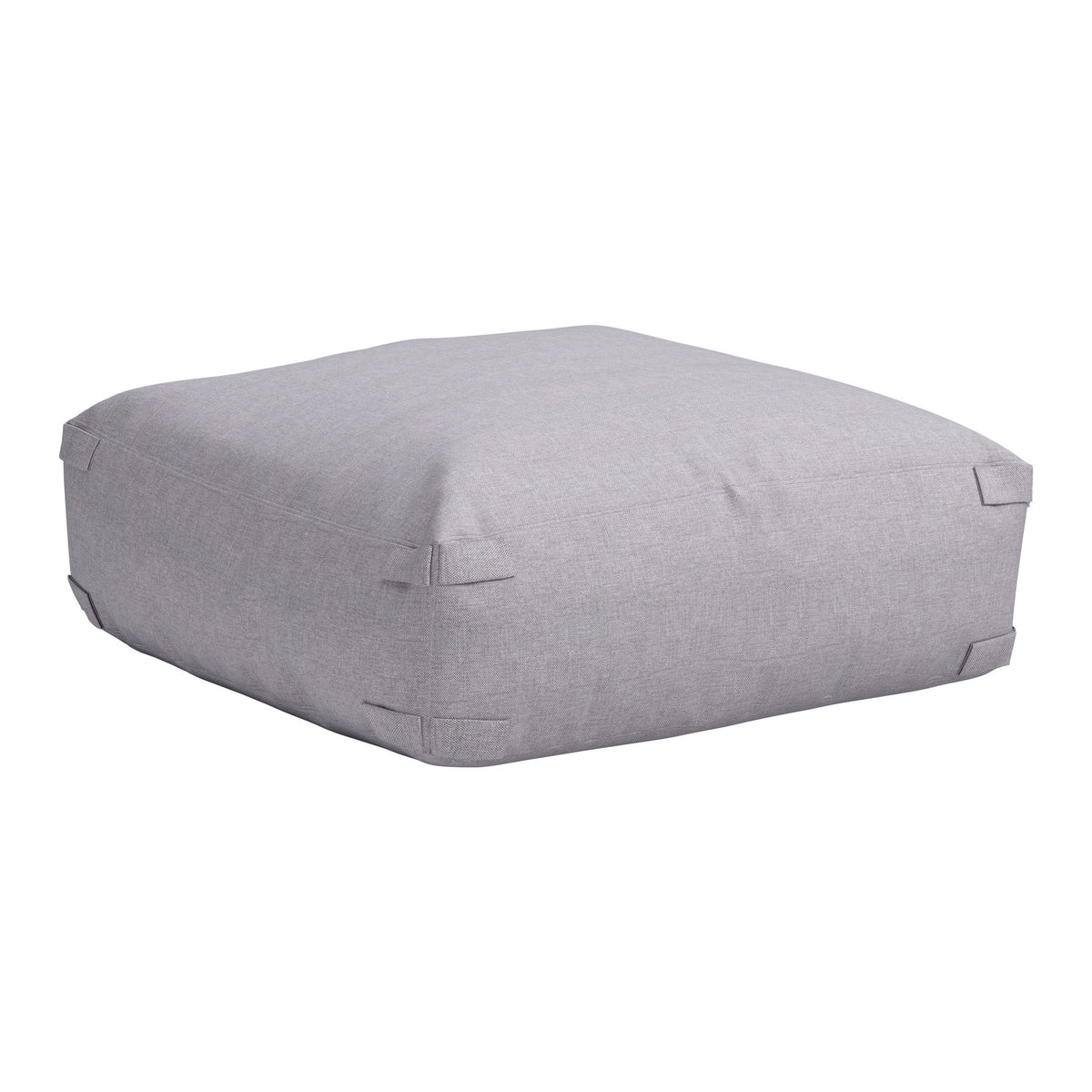 Luanda Outdoor Patio Ottoman, Gray