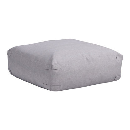 Luanda Outdoor Patio Ottoman, Gray