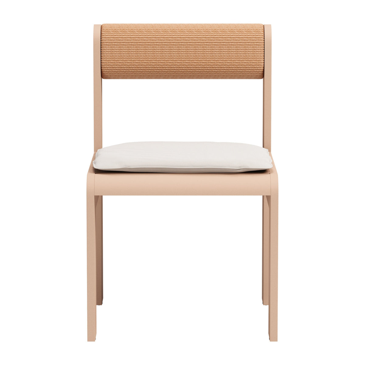 Island Outdoor Patio Dining Chair, Set of 2, White