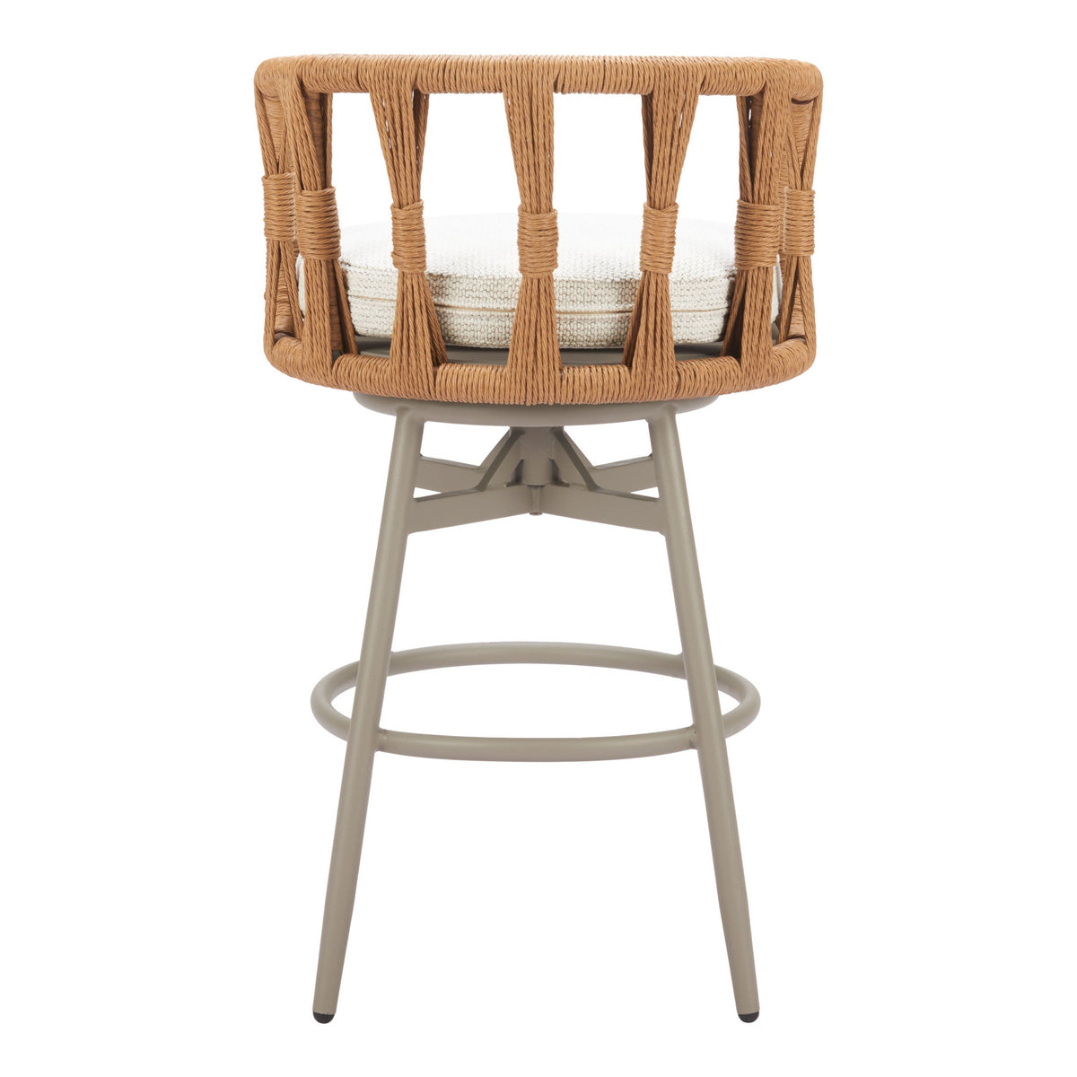 Safal Outdoor Patio Swivel Barstool, Multicolor