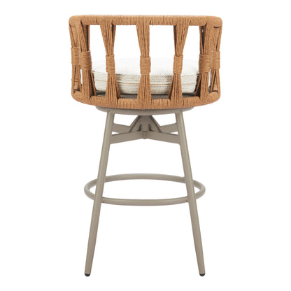 Safal Outdoor Patio Swivel Barstool, Multicolor
