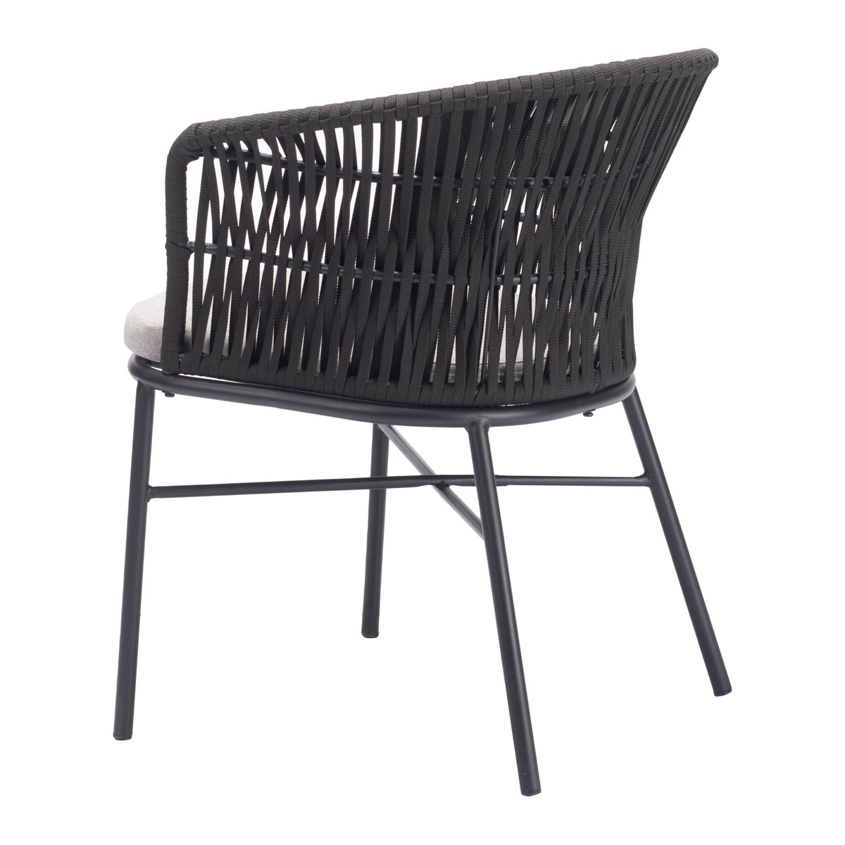 Freycinet Outdoor Patio Dining Chair, Set of 2, Black