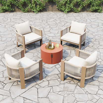 Rebel Outdoor Patio Accent Chair, Beige