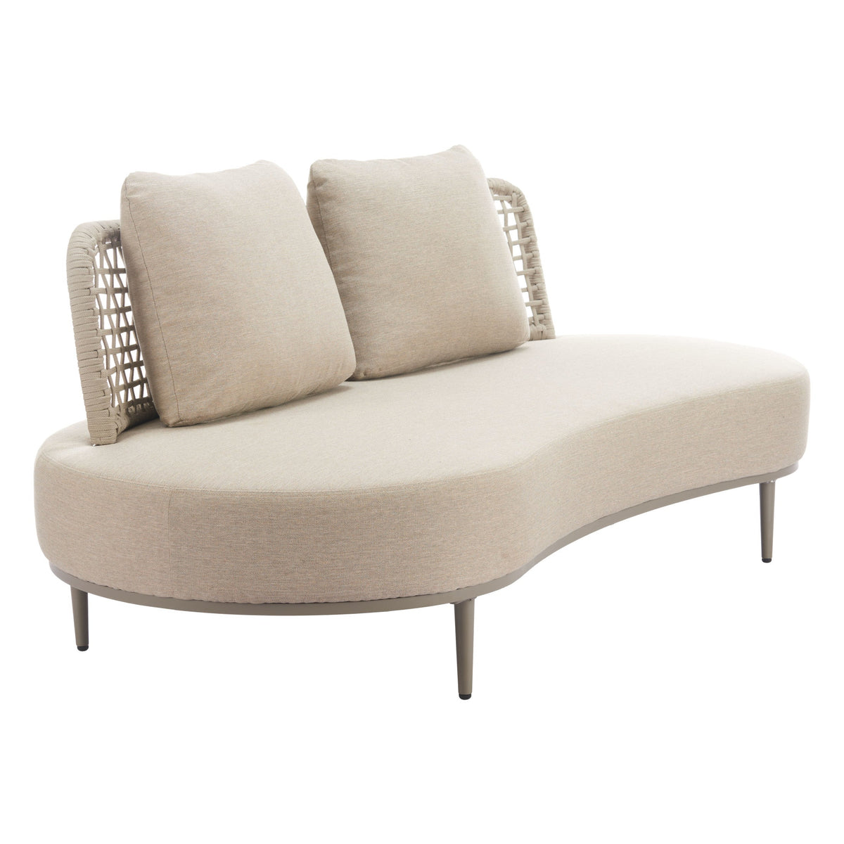 Ruhe Outdoor Patio Sofa, Beige