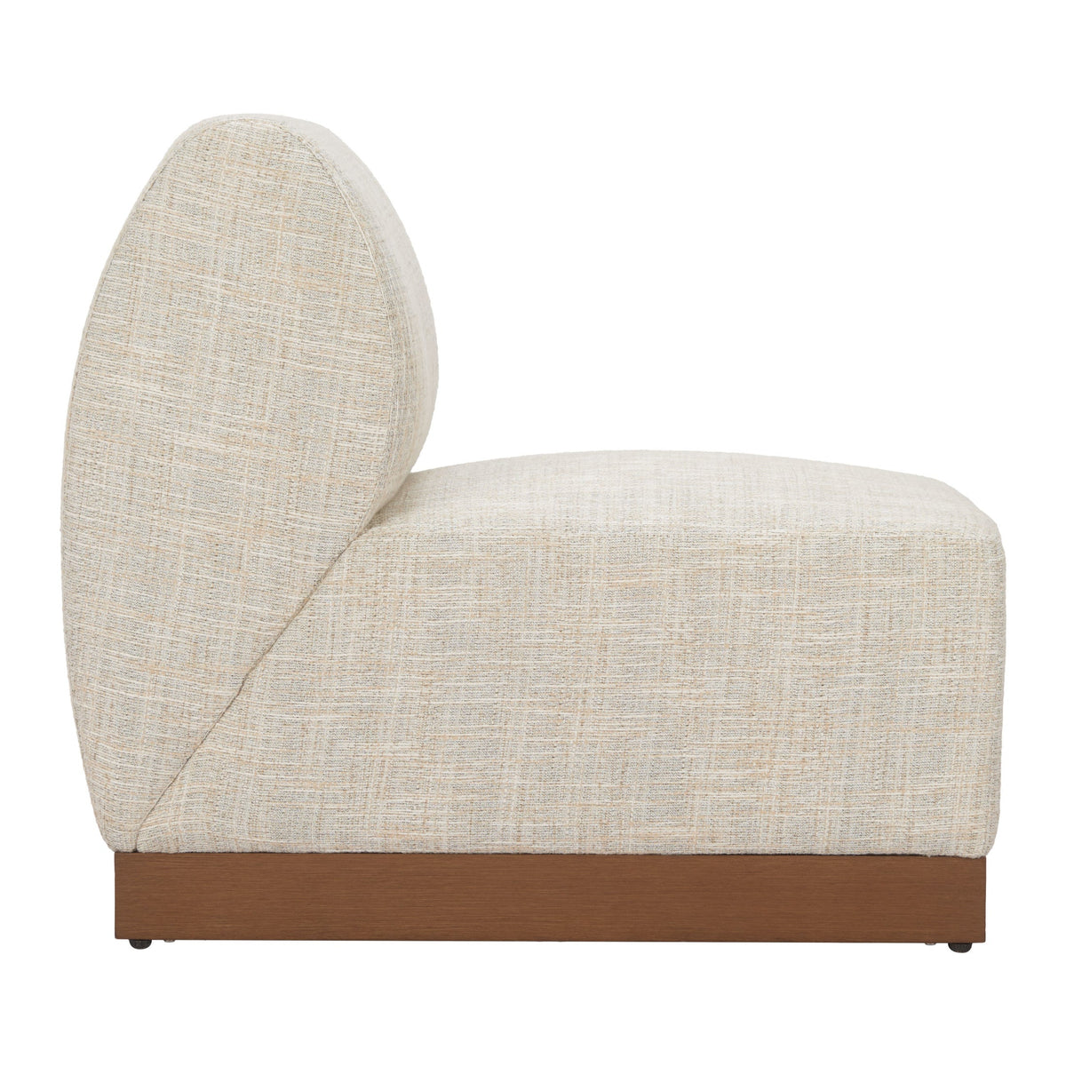 Christy Outdoor Patio Armless Chair, Beige
