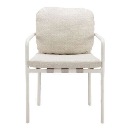 Aite Outdoor Patio Dining Chair, Set of 2, Beige