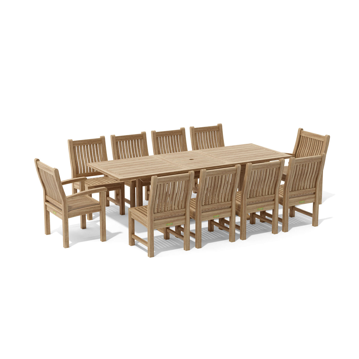 Anderson Teak Bahama Sahara 11-Piece 8' Rectangular Dining Set
