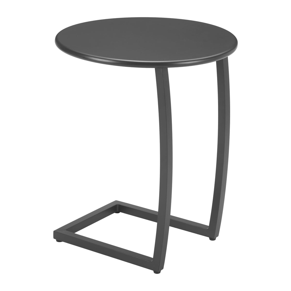 Noga Outdoor Patio End Table, Black