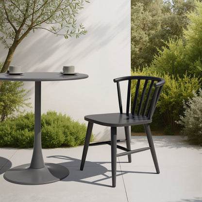 Shio Outdoor Patio Dining Chair, Black
