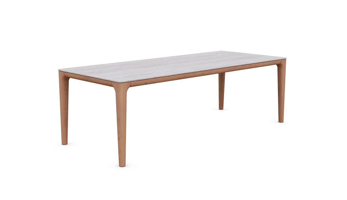Boca 87" Dining Table Top, Travertine Stone