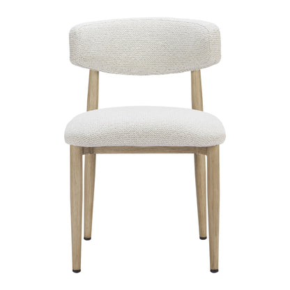 Bege Outdoor Patio Dining Chair, White