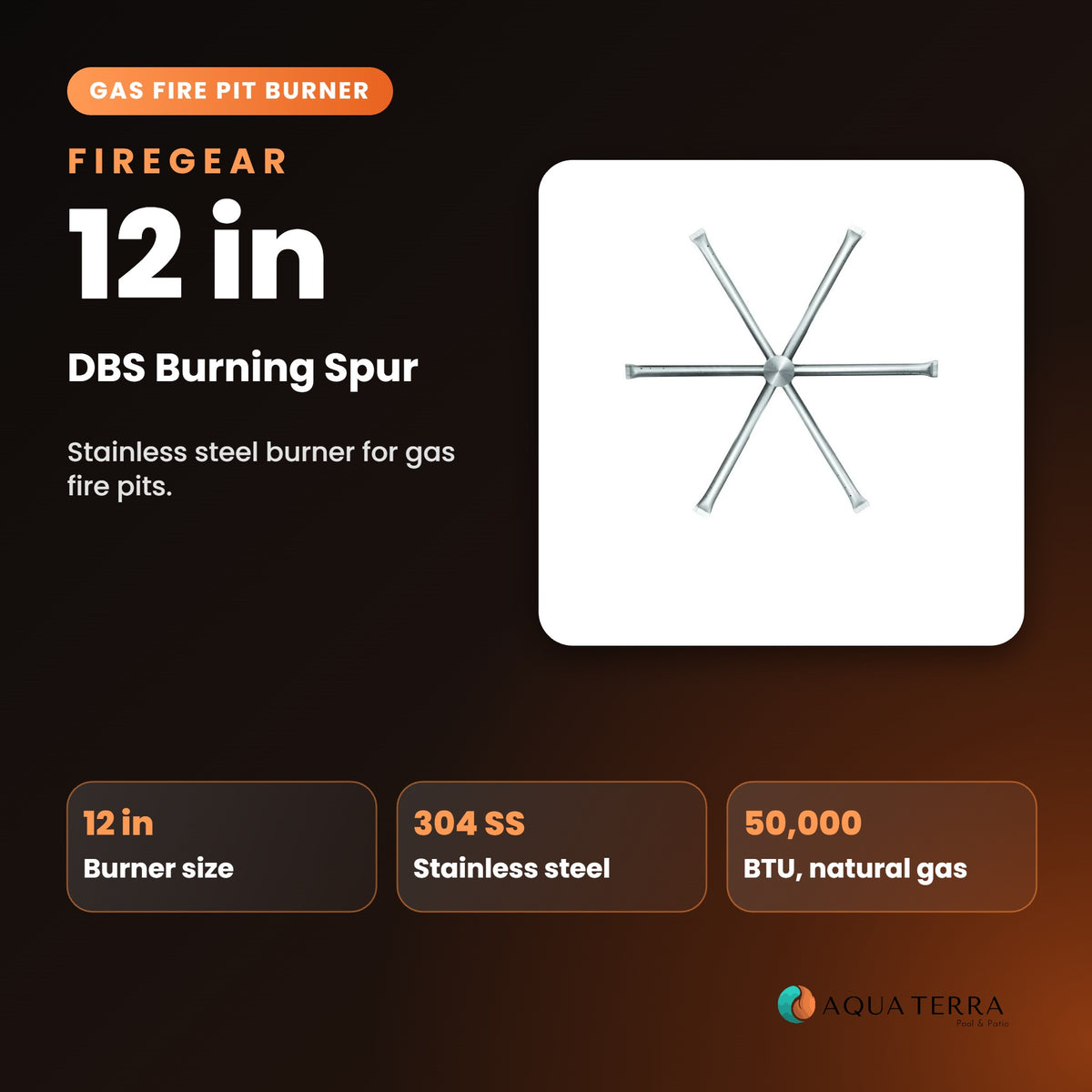 Firegear 12 in DBS burning spur, product overview