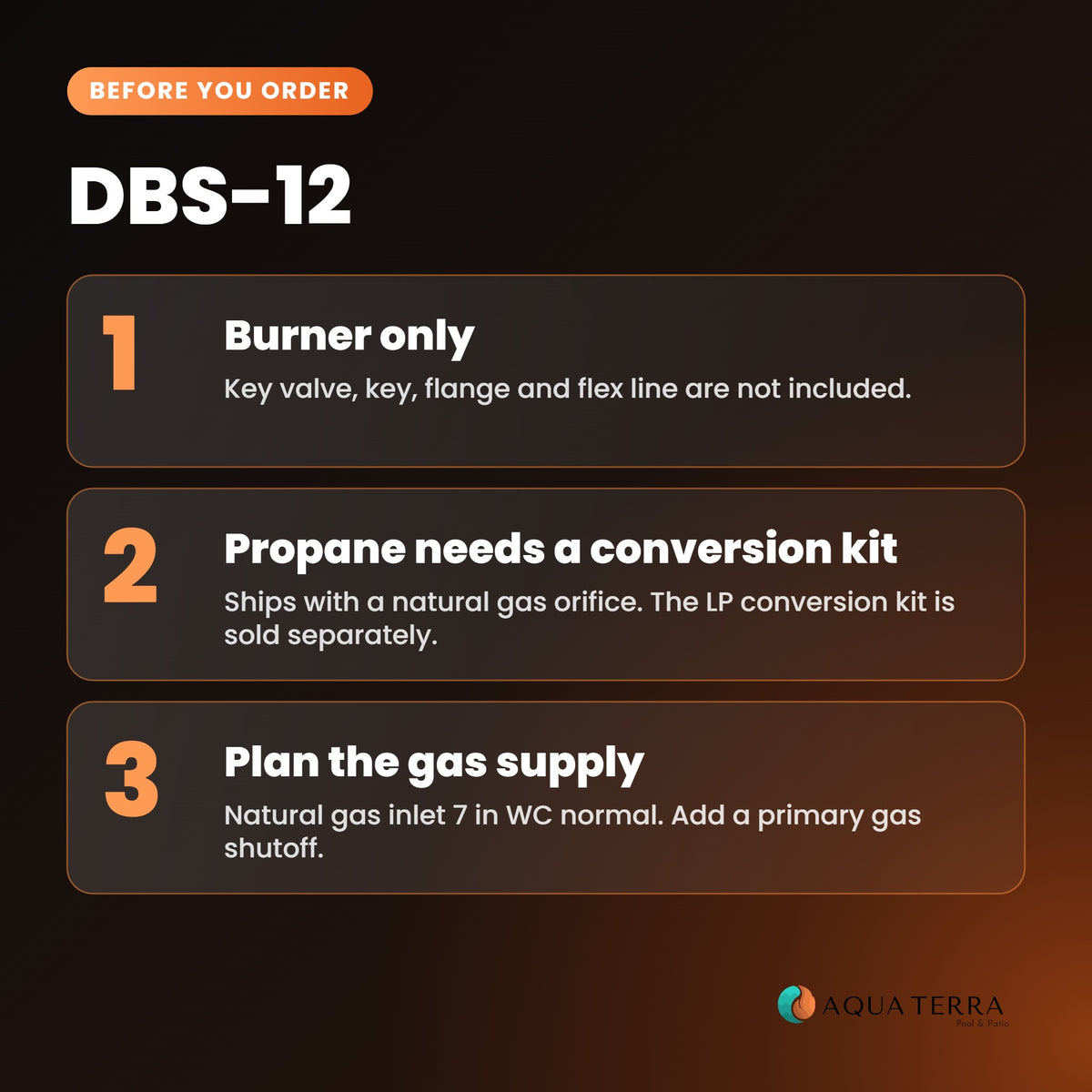 Firegear 12 in DBS burning spur, before you order