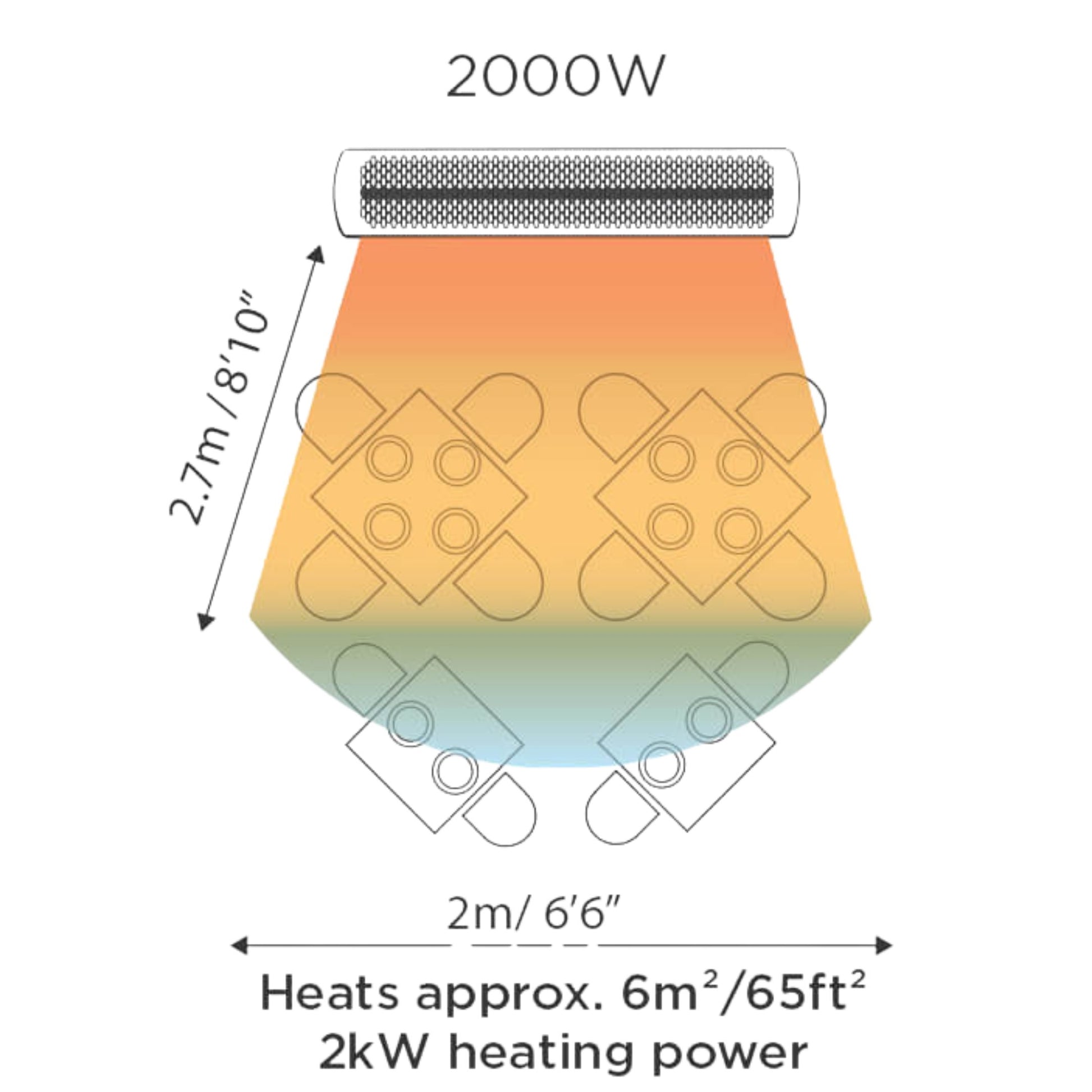 Bromic Bh0420030 2 Tungsten Smart Heat Electric Patio Heater Electric Patio Heaters