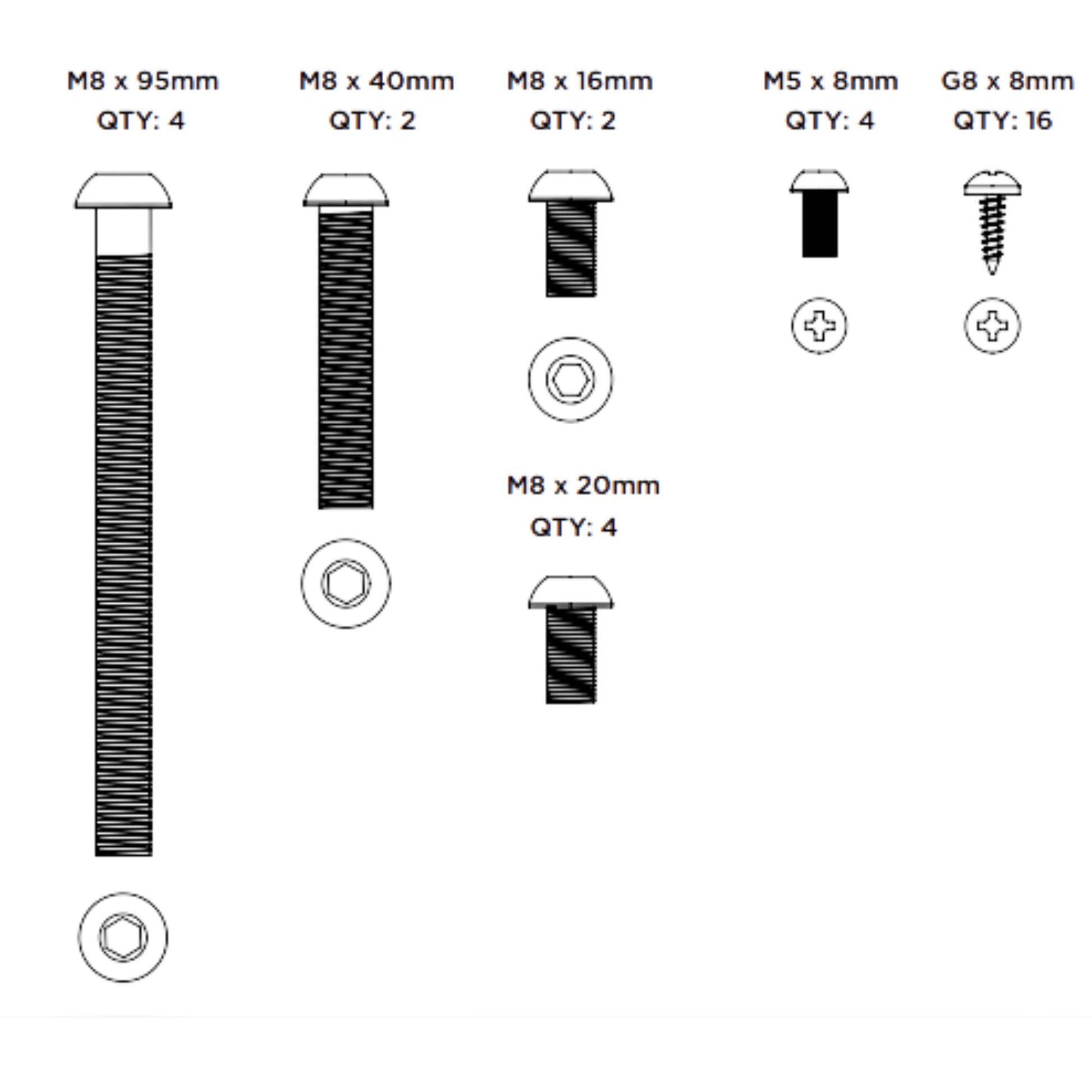 Bromic Bh8280015 Tungsten Smart Heat Portable Heater Screw Set Hardware Kits