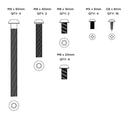 Bromic Bh8280015 Tungsten Smart Heat Portable Heater Screw Set Hardware Kits