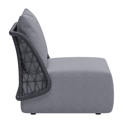 Mekan Outdoor Patio Accent Chair, Gray