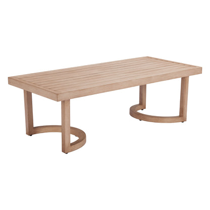 Leto Outdoor Patio Coffee Table, Brown