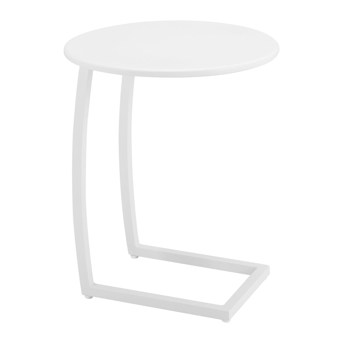 Noga Outdoor Patio End Table, White