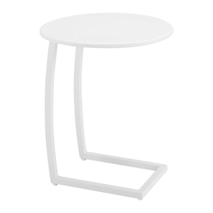 Noga Outdoor Patio End Table, White