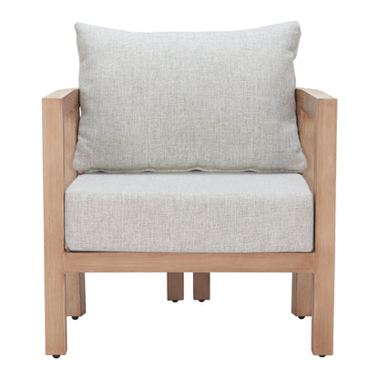 Leto Outdoor Patio Armchair, Gray