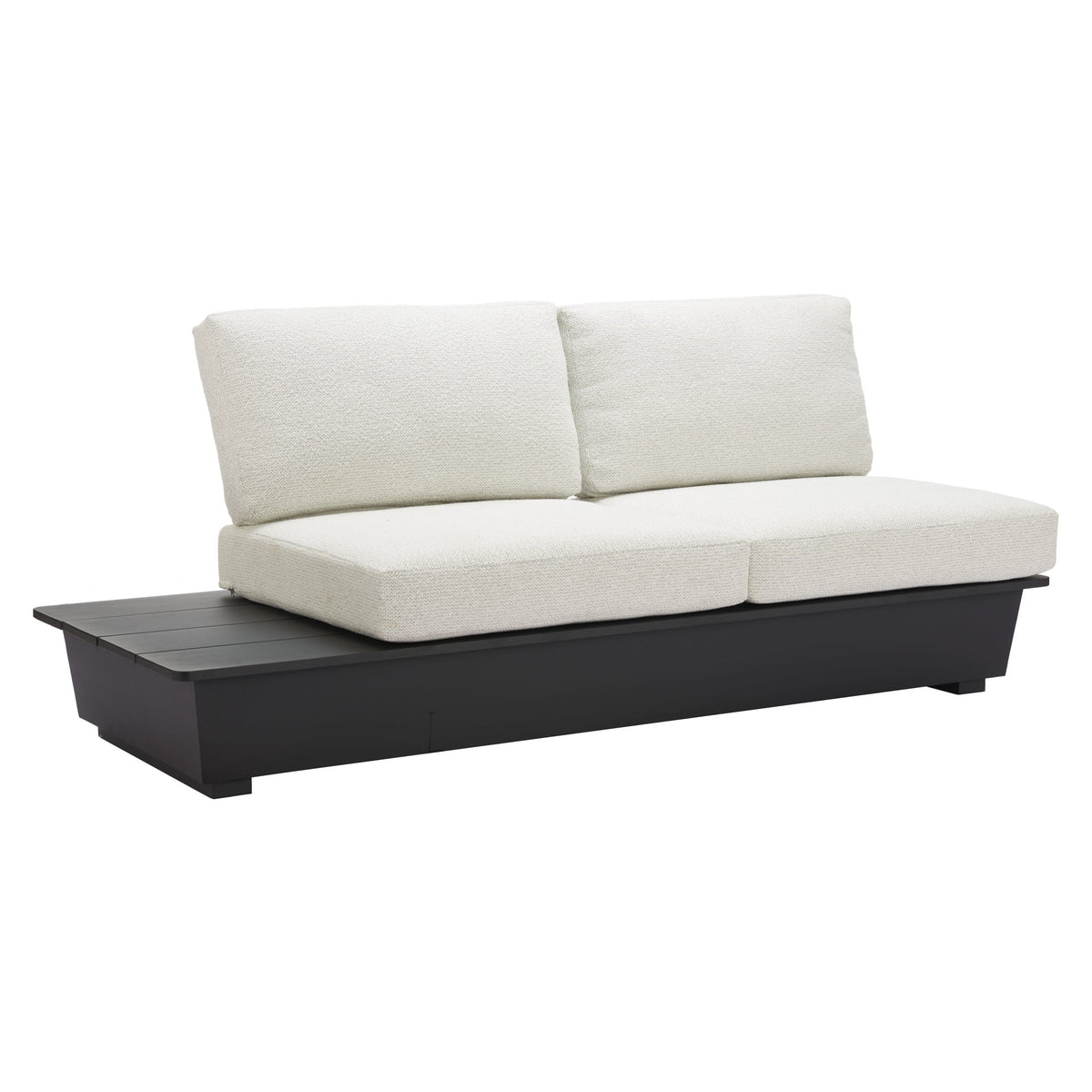 Tien Outdoor Patio Left Facing Loveseat, Beige