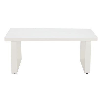 Welt Outdoor Patio Coffee Table, White