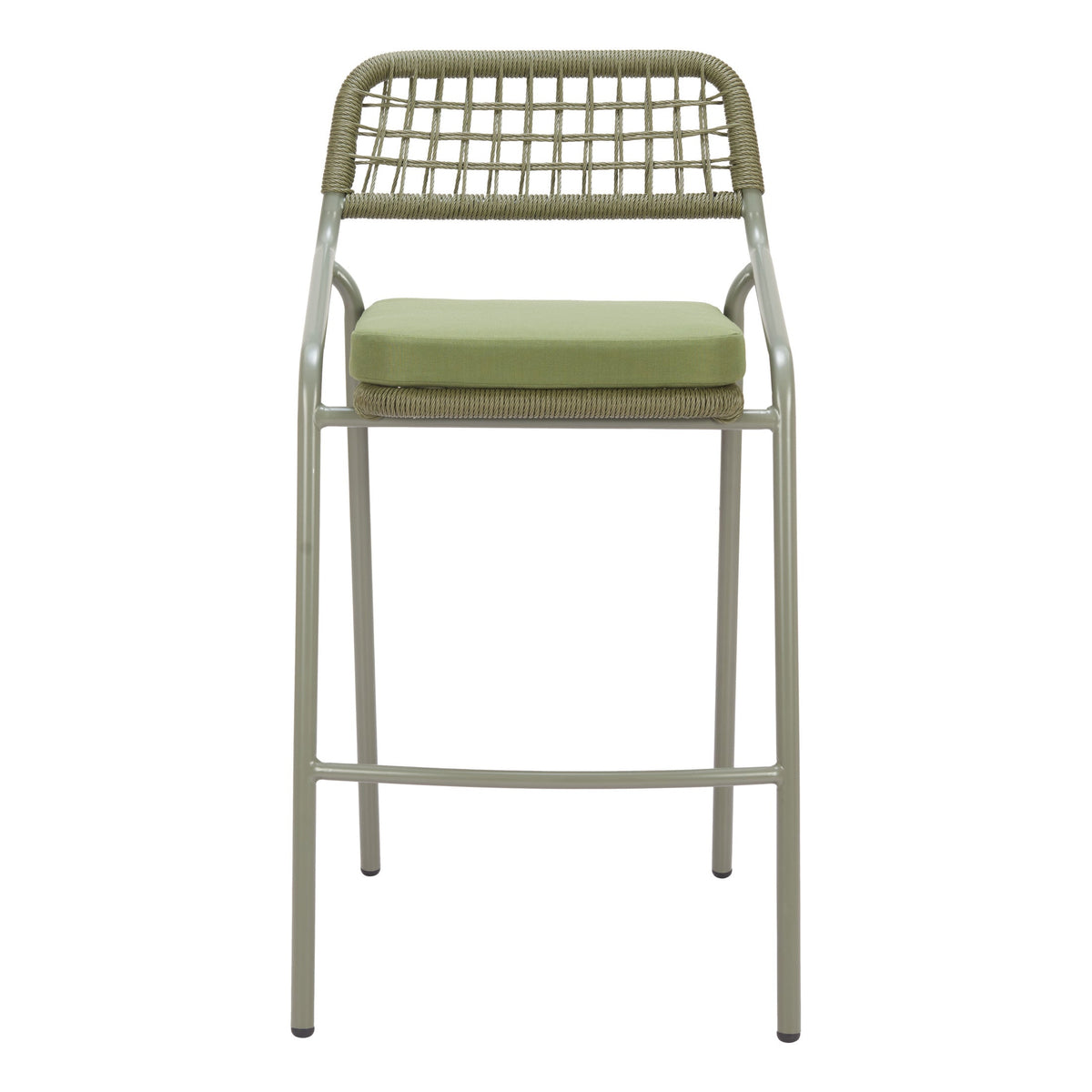 Rio Outdoor Patio Barstool, Set of 2, Green