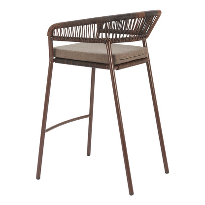 Skye Outdoor Patio Barstool, Set of 2, Brown