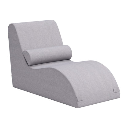 Luanda Outdoor Patio Chaise Lounge, Gray