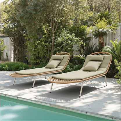 Skim Outdoor Patio Chaise Lounge, Multicolor