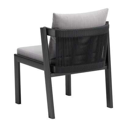 Horizon Outdoor Patio Dining Chair, Set of 2, Gray