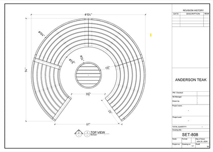 Anderson Teak Circular Modular Deep Seating Set