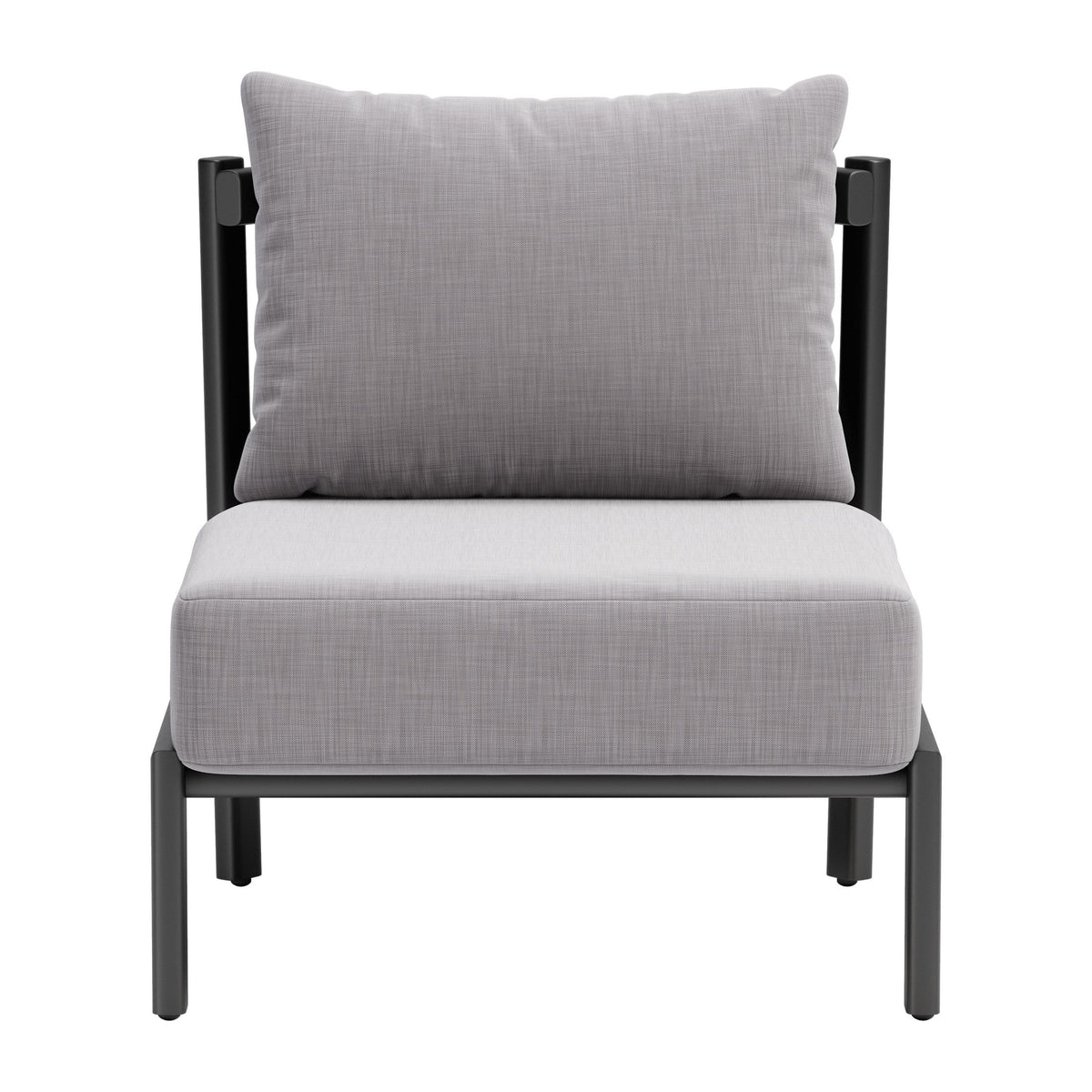 Horizon Outdoor Patio Accent Chair, Gray