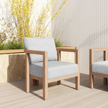 Leto Outdoor Patio Armchair, Gray