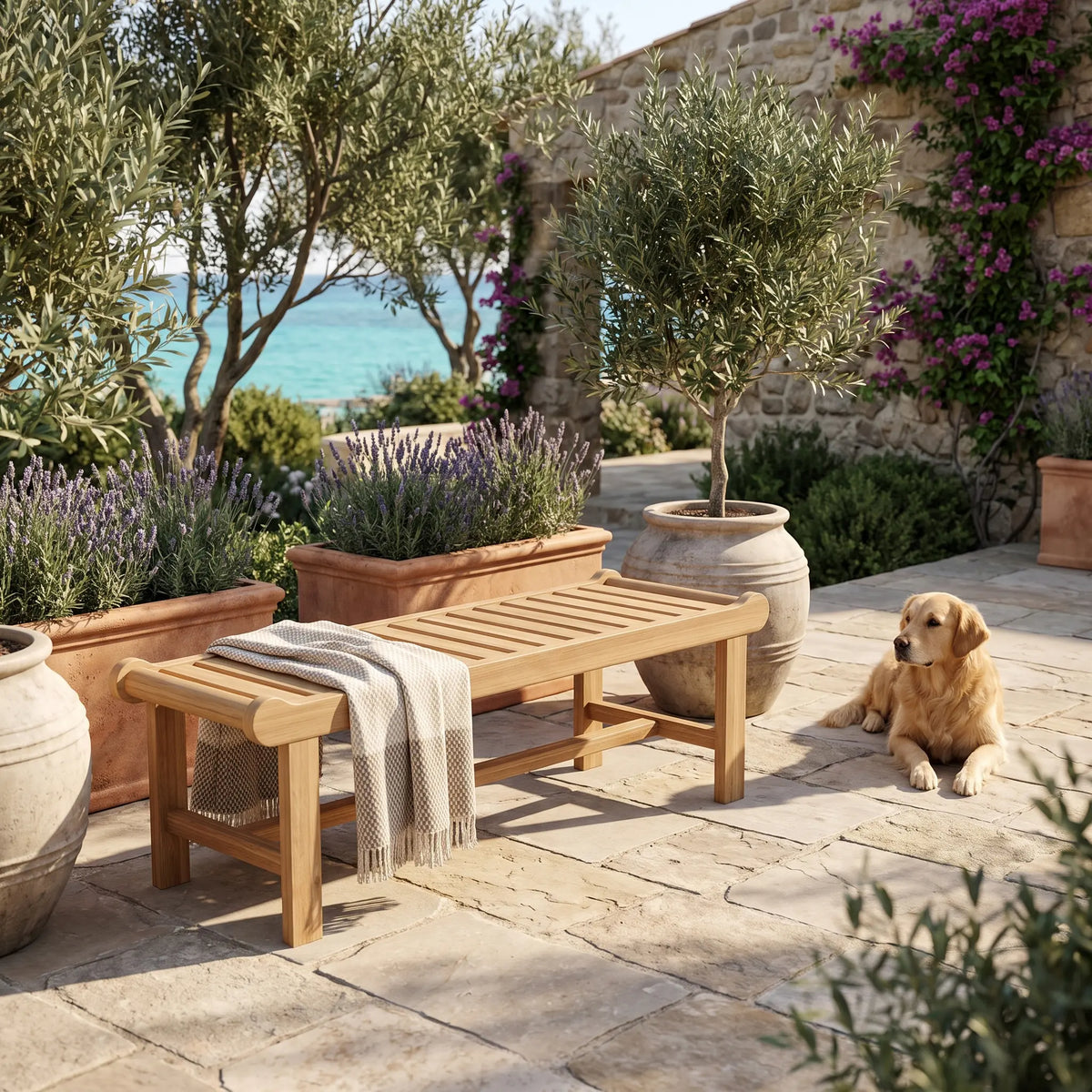 Anderson Teak Cambridge 2-Seater Backless Bench
