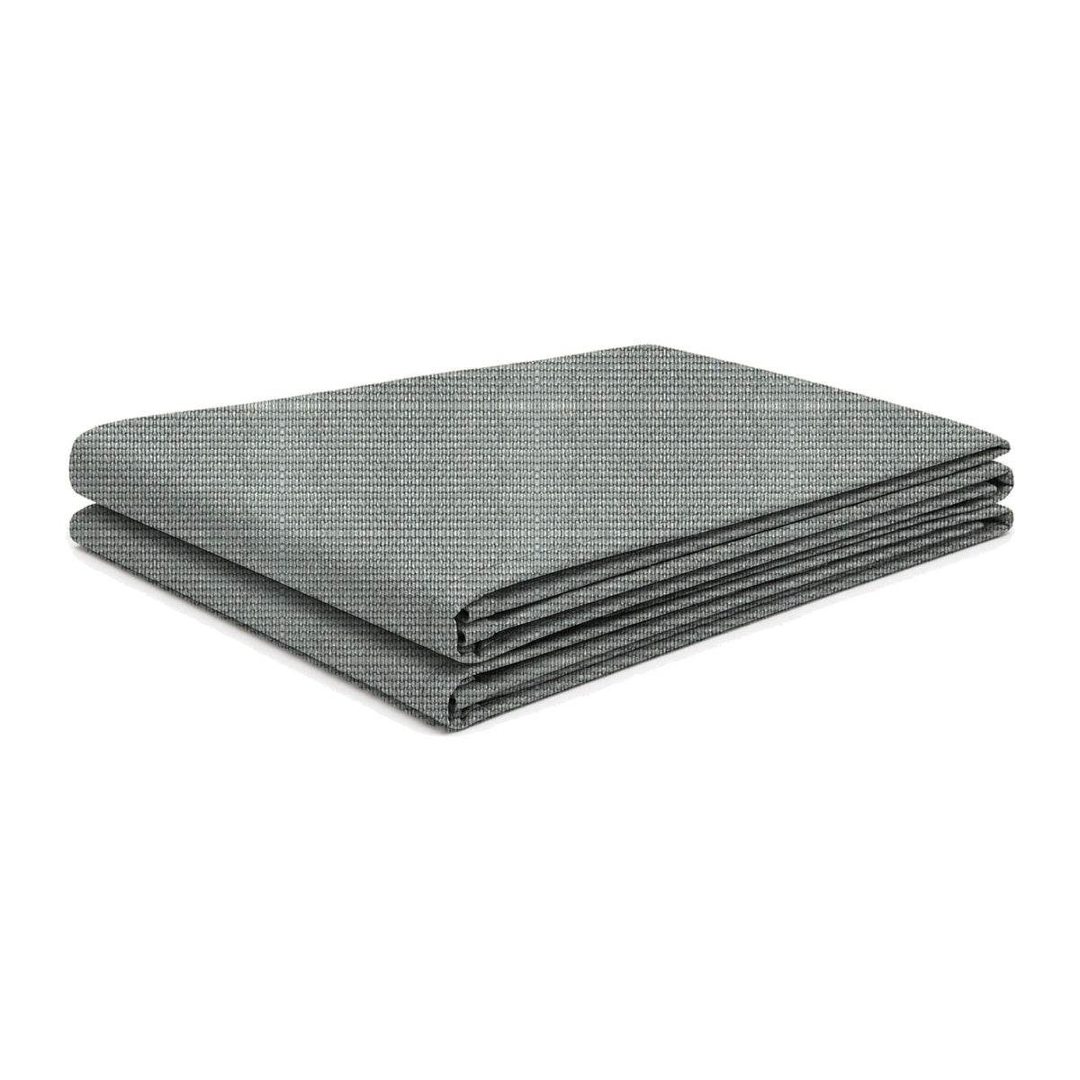 Tara Shade DeLux replacement canopy folded, in Silver, shown on a white background