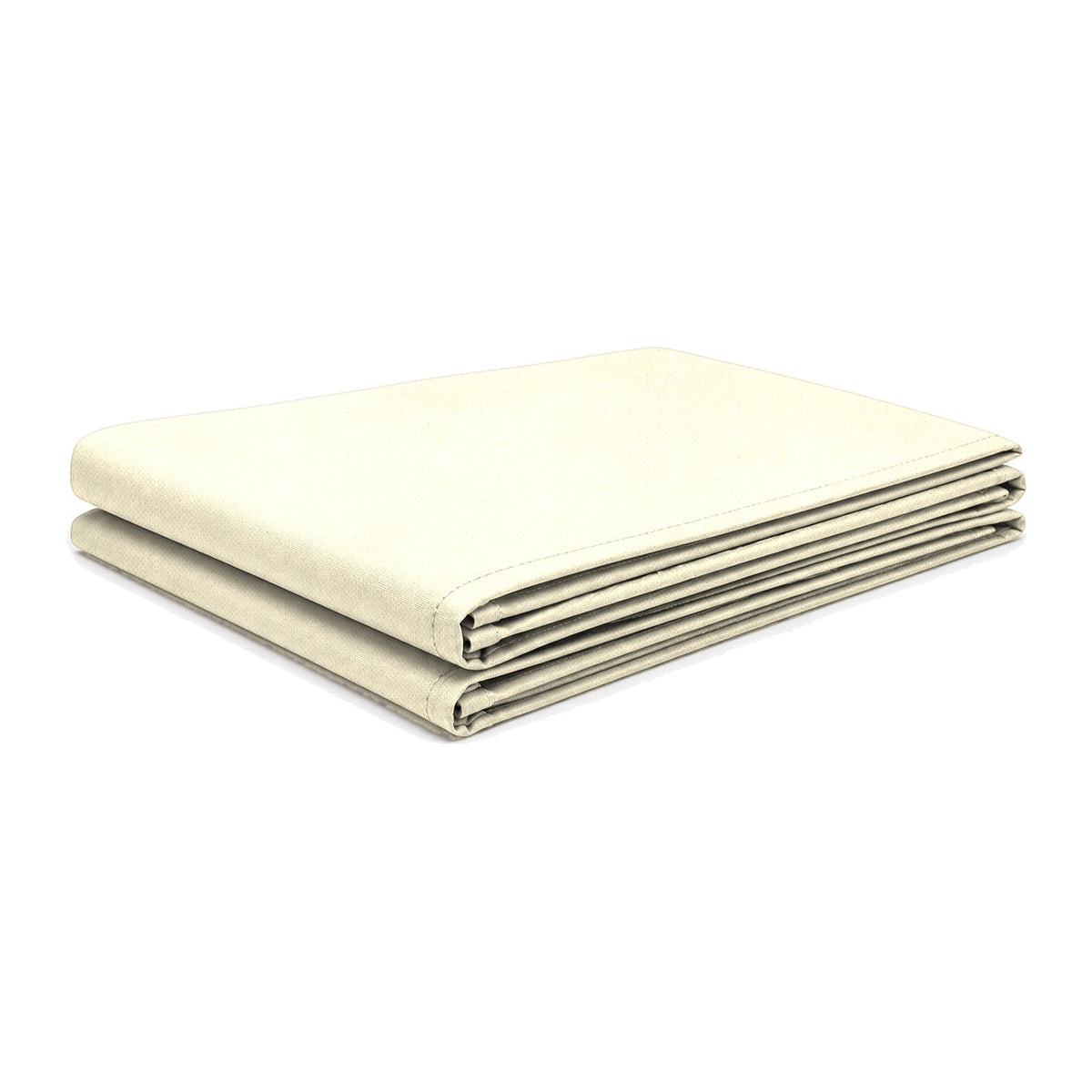 Tara Shade DeLux replacement canopy folded, in Vanilla, shown on a white background